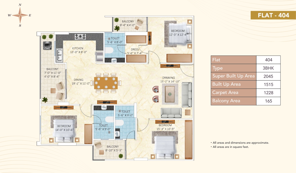 3 BHK Floor Plan